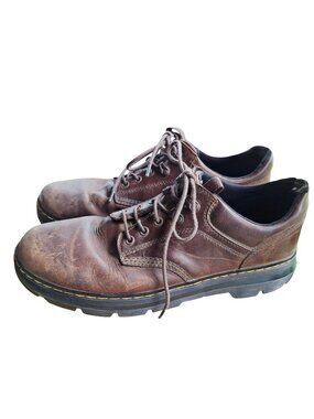 Dr. Martens Reeder Brown Leather Lace-Up Shoes Size US 13 Mens Durable Casual We